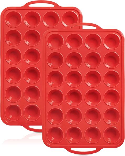 Amazon.com: Vnray Mini Silicone Muffin Pan with Metal Frame, Non Stick ...