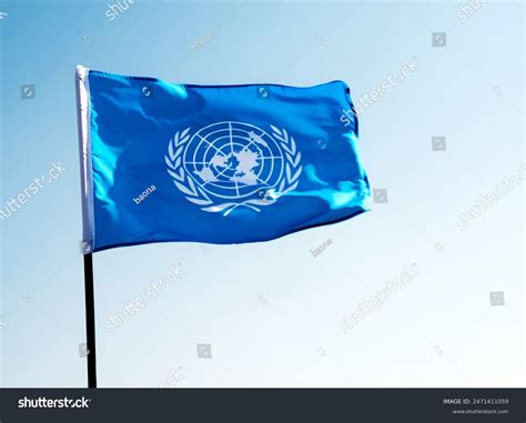 United Nations Flag Waving Wind Stock Photo 2471411059 | Shutterstock