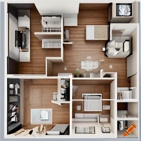 Create a floor plan of a 12x30 apartment on Craiyon