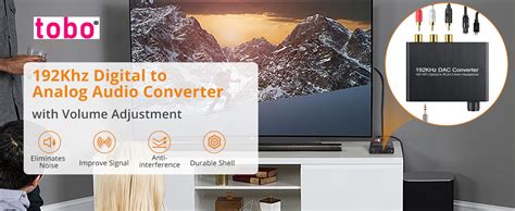 Tobo 192kHz DAC Converter with Volume Control Support Dolby AC-3/DTS 5. ...