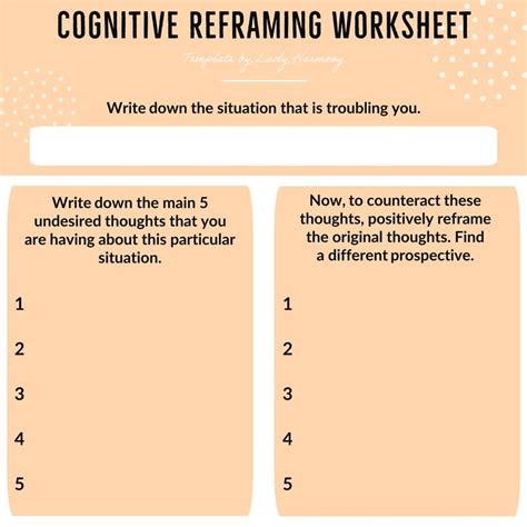 Image result for Cognitive Reframing Worksheet
