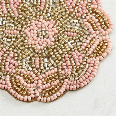 Buy Moksha Beaded Coasters - Set of 4 -10 x 10 cm from Home Centre at ...