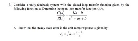 Image result for Unity Feedback Closed Loop Transfer Function