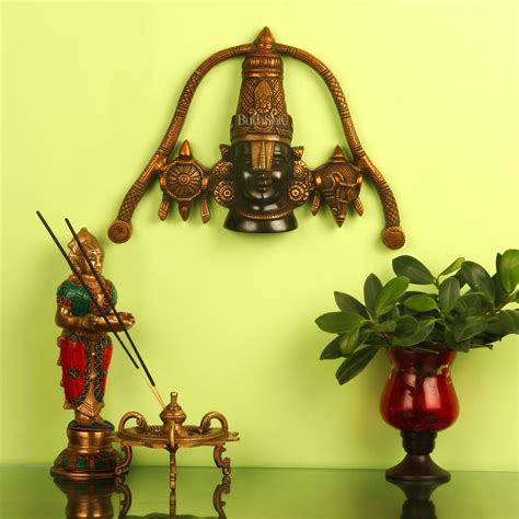 Buy Tirupati Balaji Brass Wall Hanging | Lord Venkateshwara Perumal ...