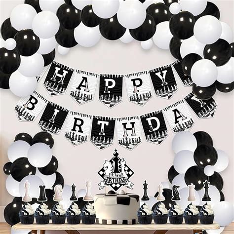 Zyozique 37 Piece Chess Party Supplies Chess Themed Party for Kids ...