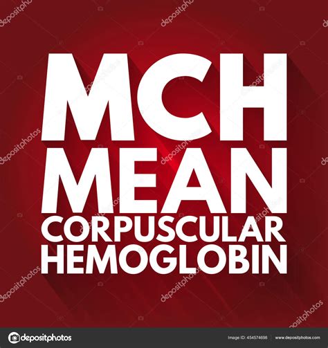 Mch Mean Corpuscular Hemoglobin Acronym Medical Concept Background Stock Vector Image by ...