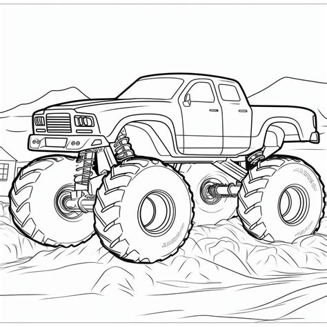 Monster truck grave digger coloring pages (free + printable)
