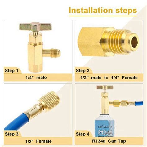 Vacuum Pump Adapter Brass For R134a Hvac Pump R22 | Ubuy India