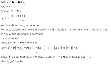 Give examples of two functions f : N → N and g : N → N such that gof is ...