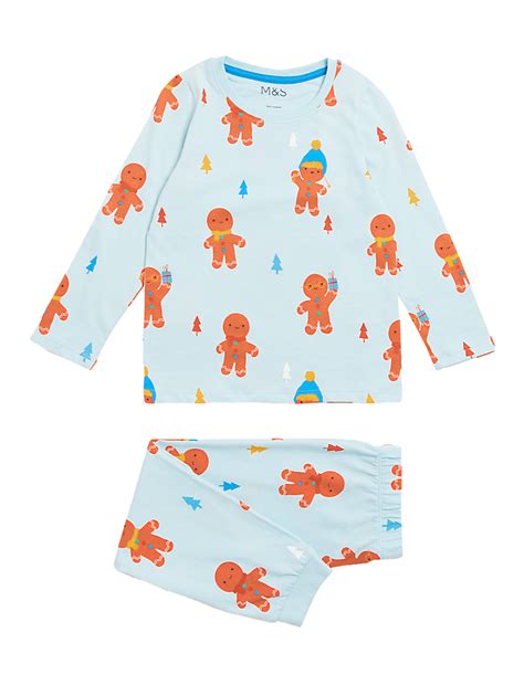 Buy Pure Cotton Gingerbread Man Pyjamas at Marks & Spencer