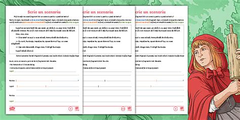 Scrie un scenariu – Fișă de lucru