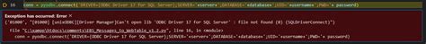 Image result for ODBC SQL Server Error 17