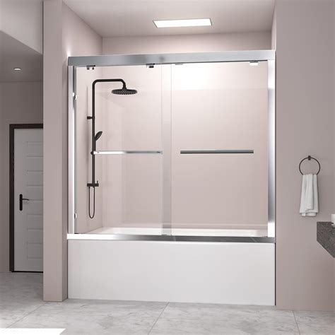 Botwinkle Bath Tub Shower Door for Bathroom 56-59" W x 59" H, 1/4" (6mm ...