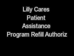 Lilly Cares Patient Assistance Program RHQWUHYLOOH