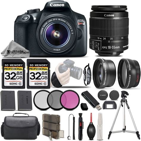 Canon EOS Rebel T6 Camera + Canon EF-S 18-55mm f/3.5-5.6 IS II Lens + 0 ...