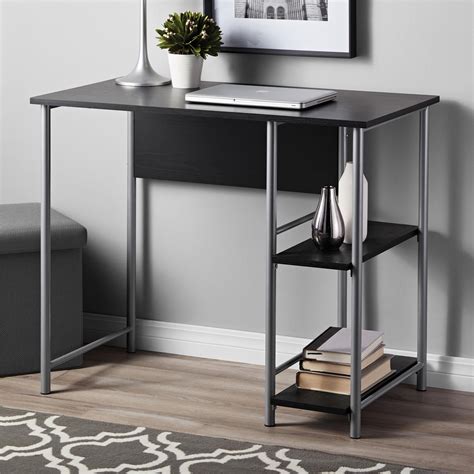 Computer Desk with Multiple Storage Shelves Writing Study Table L ...