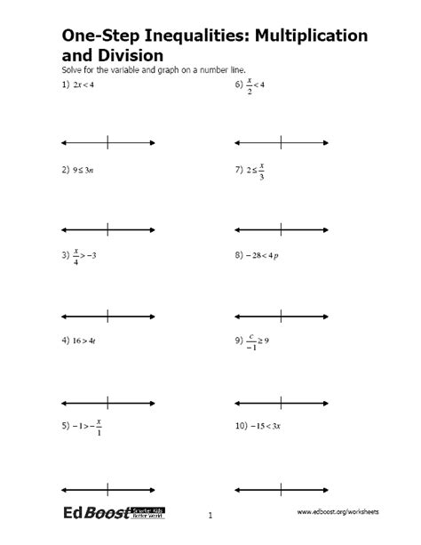 Image result for One Step Inequality Word Problems Worksheet
