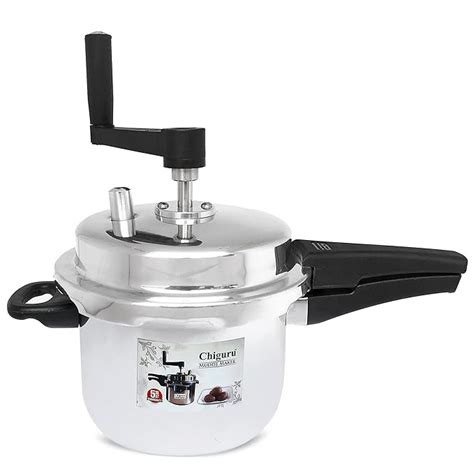 Buy Chiguru Aluminium Mudde Maker (Silver, 3.5 L, Outer Lid), 3.5 liter ...