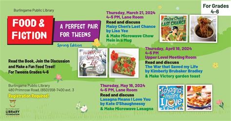 Food & Fiction – A Perfect Pair for Tweens, 480 Primrose Rd, Burlingame ...