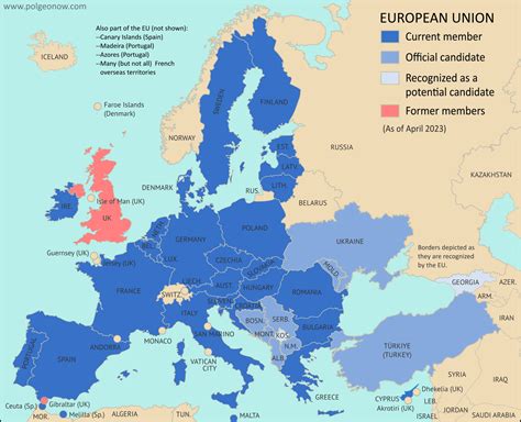 Map: Which Countries were in the European Union in 2023, Which Weren't ...
