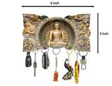 Webelkart Premium Printed Sitting " Gautam Buddha" Wooden Key Holder ...