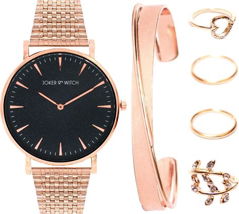 Joker & Witch Stainless Steel Paris Rosegold Love Triangle Analog Watch ...