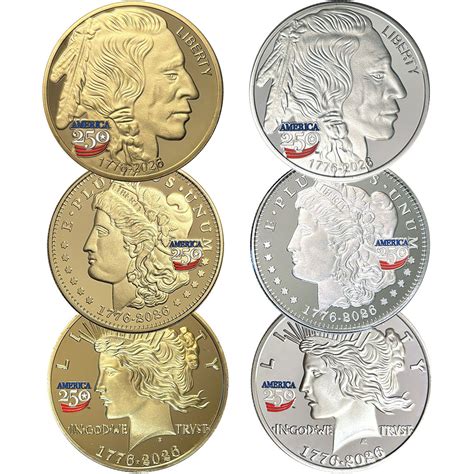 America's 250th Anniversary Proof Coins - Set of 6 – Proud Patriots