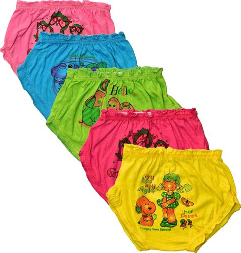 Buy RM Girls Pure Cotton Printed Panties Underwear (Multicolour, 1-2 ...