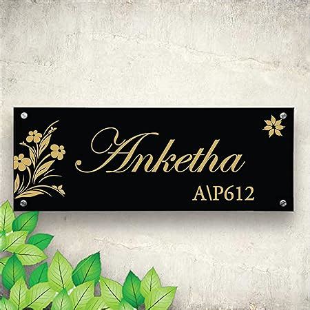 SIGNOOGLE Personalized Name Plates for Home Door Outdoor Customized ...