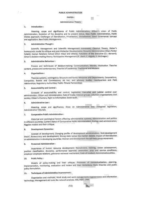 Syllabus-Public Administration - Ad m i n i_ra t ion The o N 1 ...