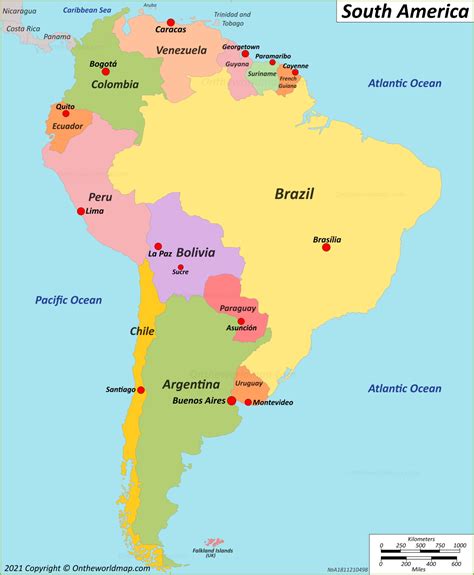 Latin America Map Labeled