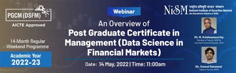 Webinar on-An Overview of Post Graduate Certificate in Management (Data ...