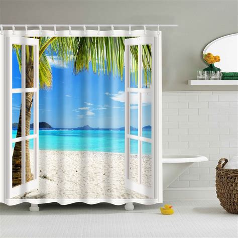 Beach Themed Bathroom Shower Curtains at Eleanor Noel blog