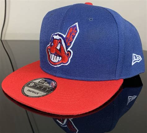 Yahoo!オークション - Cleveland Indians Hat Cap Men’s Snapback Blu...