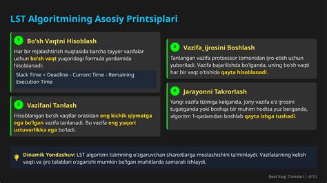 Real Vaqt Tizimlarida Least Slack Time (LST) Rejalashtirish Algoritmi.pptx