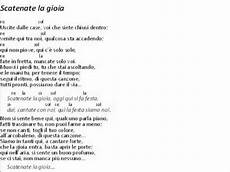 testo gioia scatenate la gioia testo gioia scatenate la gioia