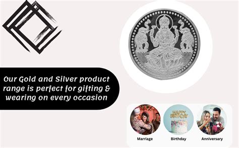 Buy AURA Jewels - 999 Purity Silver Coin 100 Gram, Pure Silver Lakshmi ...