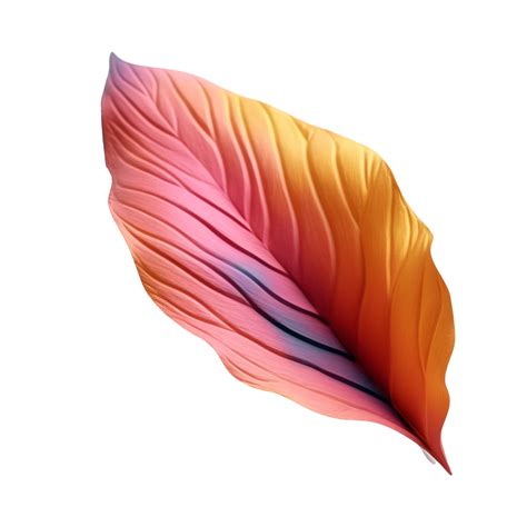 leaf in 3D style trending color palette with 23886917 PNG