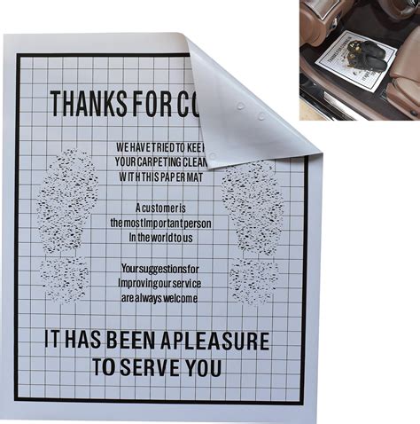 Amazon.com: 100 Pcs Disposable Paper Floor Mats for Cars: Kraft Paper ...