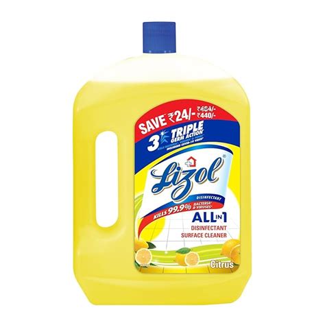 Lizol Disinfectant Surface & Floor Cleaner Liquid, Citrus - 2 Litre ...