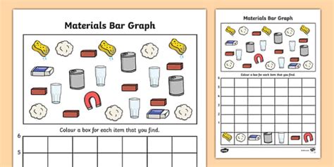 Materials Bar Graph Activity Worksheet