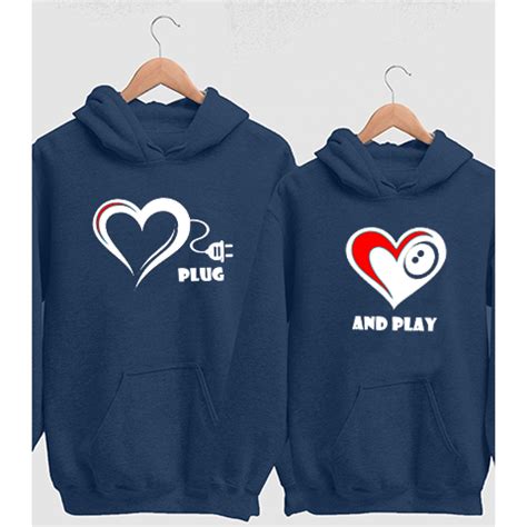 Plug And Play Matching Couple Hoodies - TEEZ.in