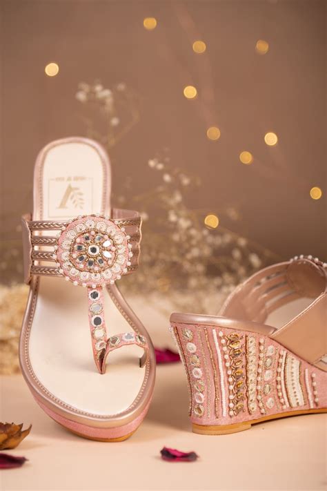 Jharokha Pink Wedges – House Of Vian