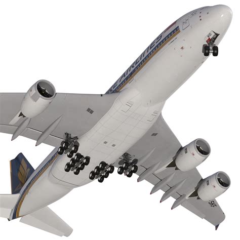 3D Airbus A380 900 Singapore Airlines Rigged | 3D Molier International