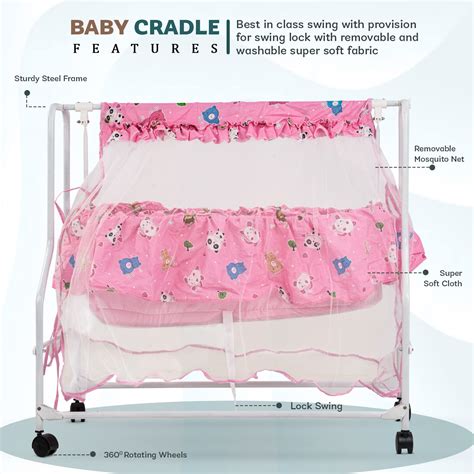 Baybee Bella Baby Swing Cradle for Baby with Mosquito Protection Net ...