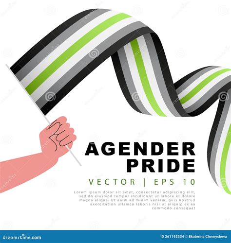 The Flag of Agender Pride is in the Hand of a Person. Sexual ...