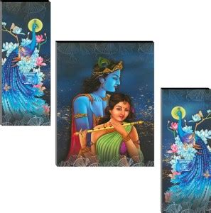 SHARVNI Radha Krishna with couple Peacock Religious UV textured Premium ...