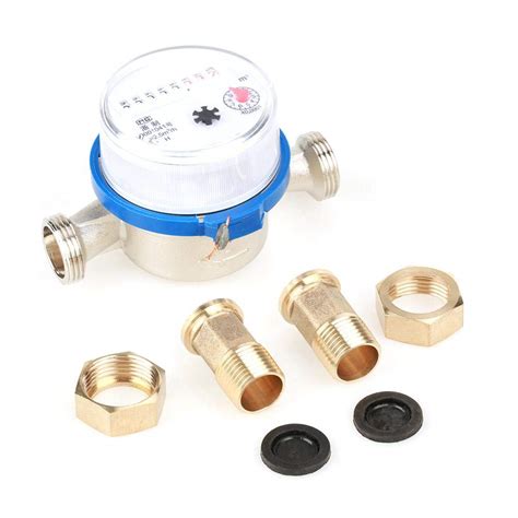 Water Meter, 15mm 1/2" 360° Adjustable Rotatory Single Water Stream Dry ...