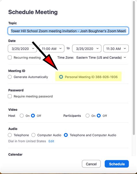 Create a Custom Meeting Link in Zoom : THS Support