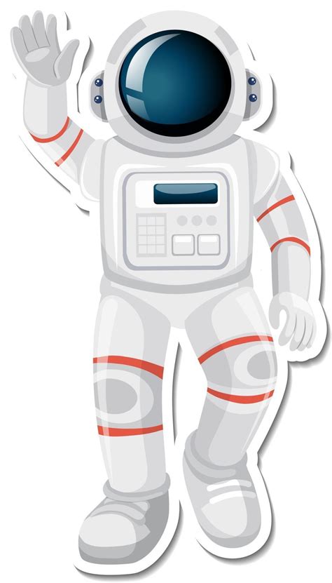 Astronaut or spaceman cartoon character in sticker style 2801648 Vector ...